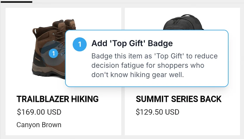 Homepage with annotation